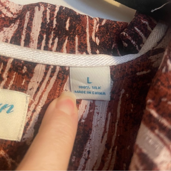 Caribbean Silk Men’s Hawaiian Button Down Shirt sz L - Picture 4 of 8